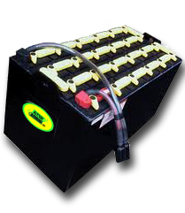 48 volt forklift battery with charger cable